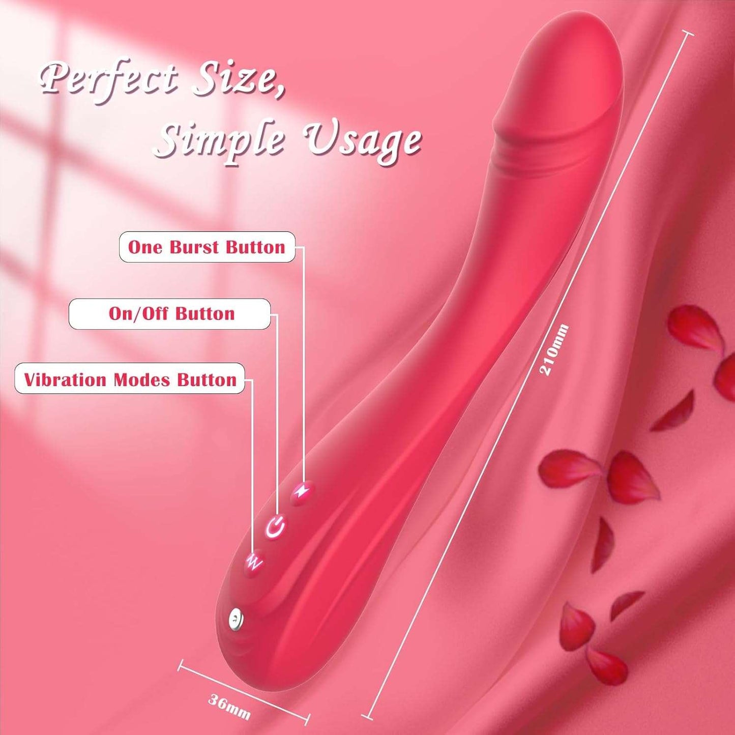 PowerPulse Dildo Vibrator - SinfulX