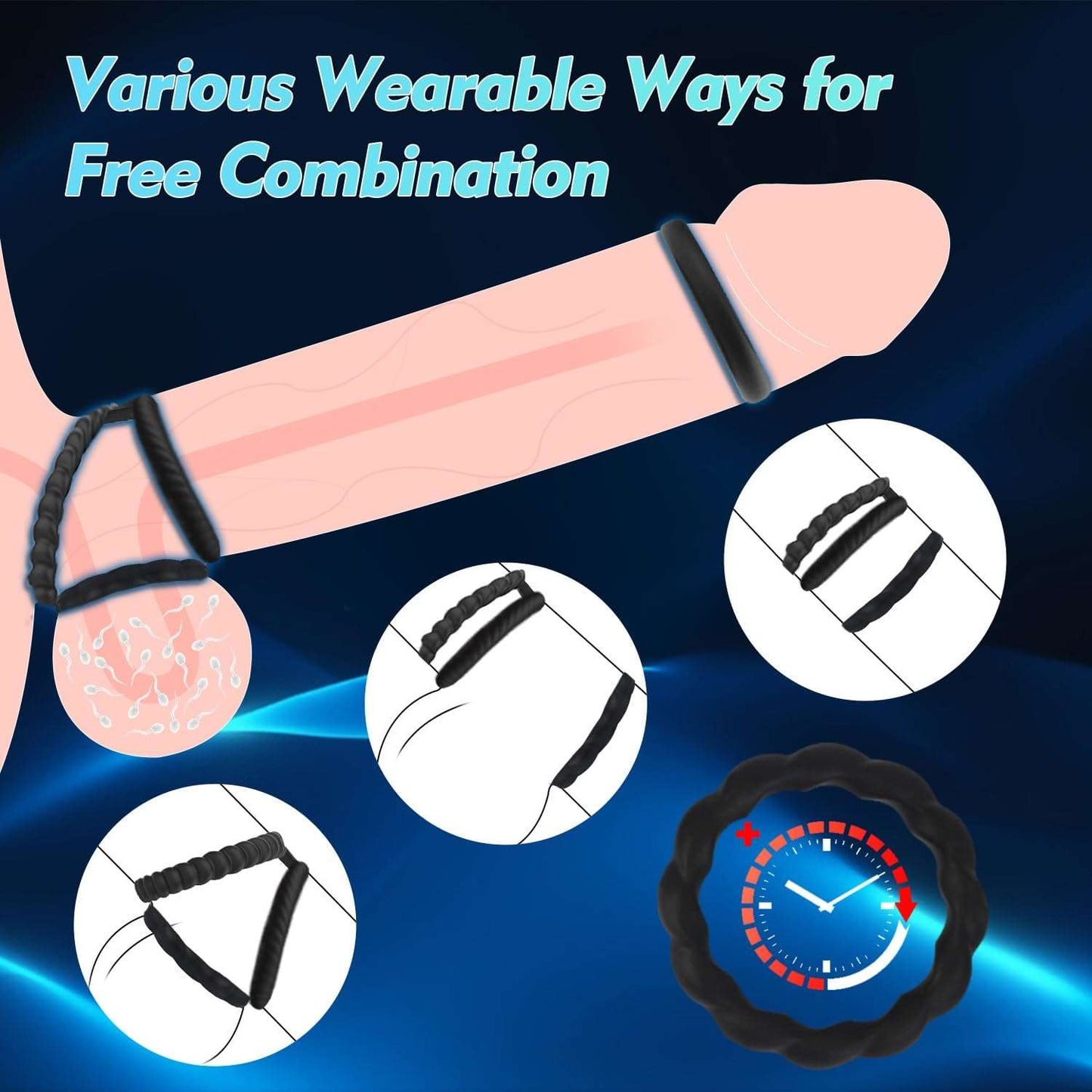 Premium Penis Ring Set for Enhanced Erection Support - SinfulX