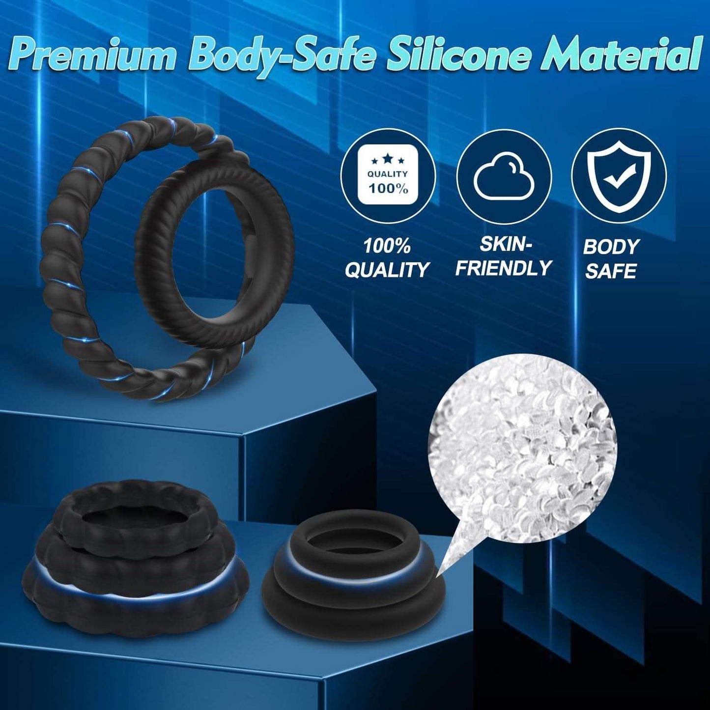 Premium Penis Ring Set for Enhanced Erection Support - SinfulX
