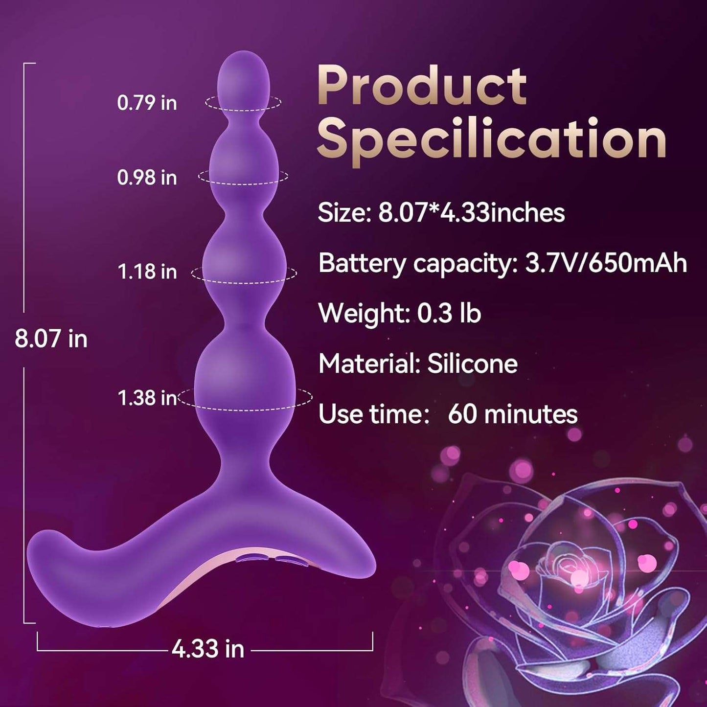 PulsePath Anal Beads Prostate Massager Wand - SinfulX