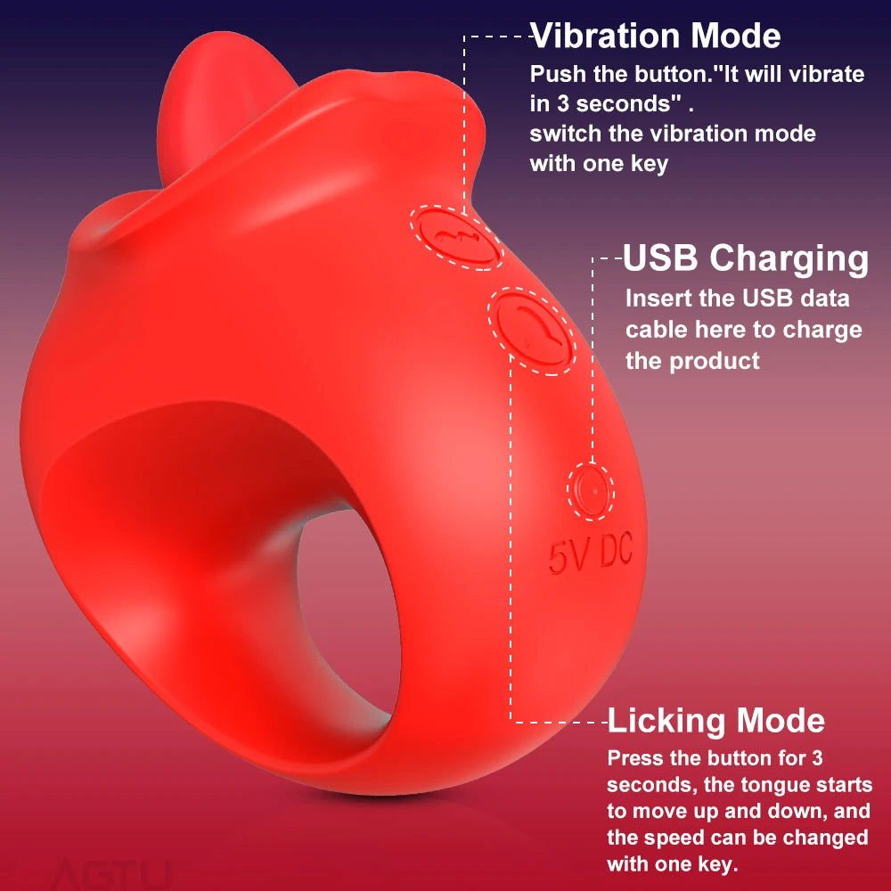 PulseRing Licking Clitoral Stimulator - SinfulXClit Stimulator Ring