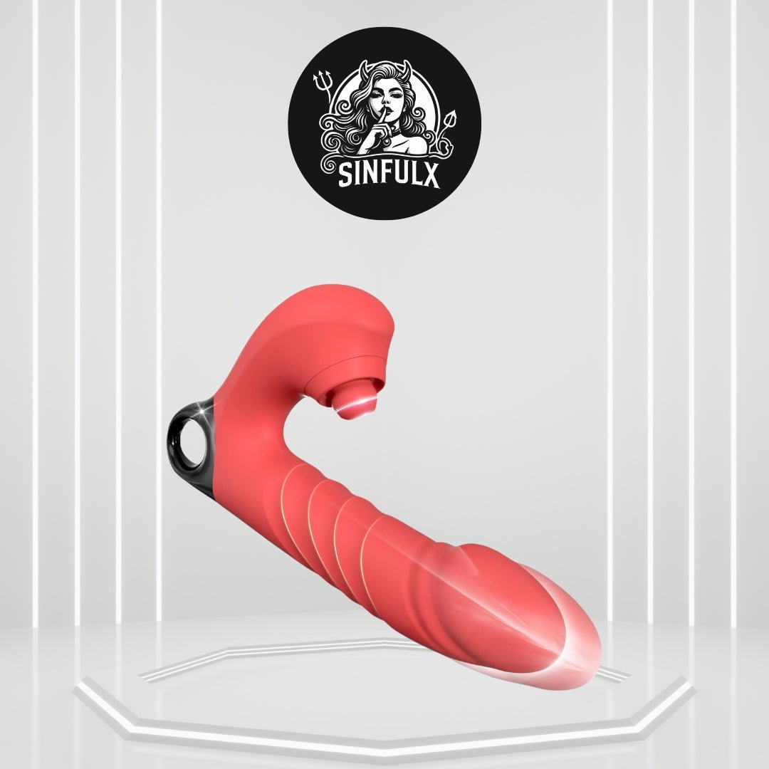 PulseThrust Clitoral Stimulation Dildo Vibrator - SinfulX