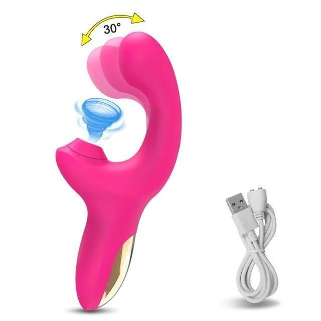 SuctionCurve Rabbit Suction Vibrator for Women - SinfulX - Personal Care > Sexual Wellness > Clitoral Suction Vibrator