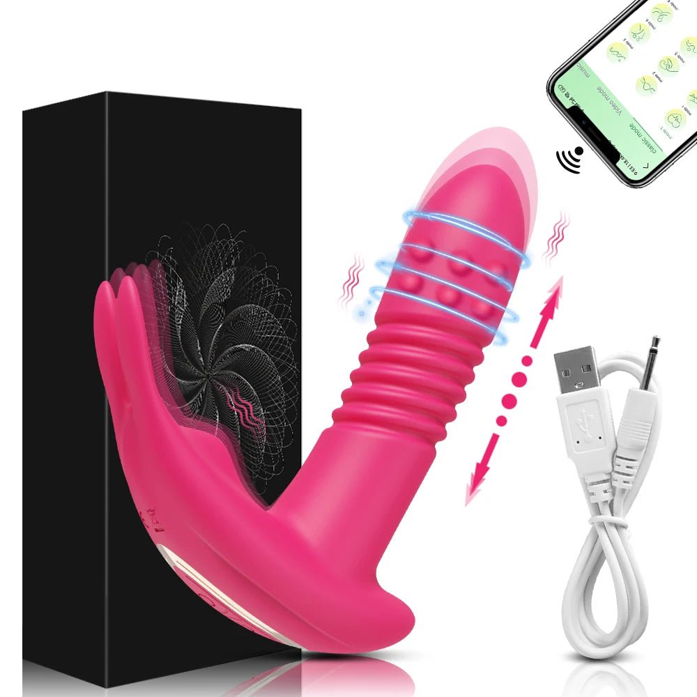 SyncThrust App Control Thrusting Rabbit Vibrator - SinfulX - Personal Care > Sexual Wellness > Rabbit Vibrator