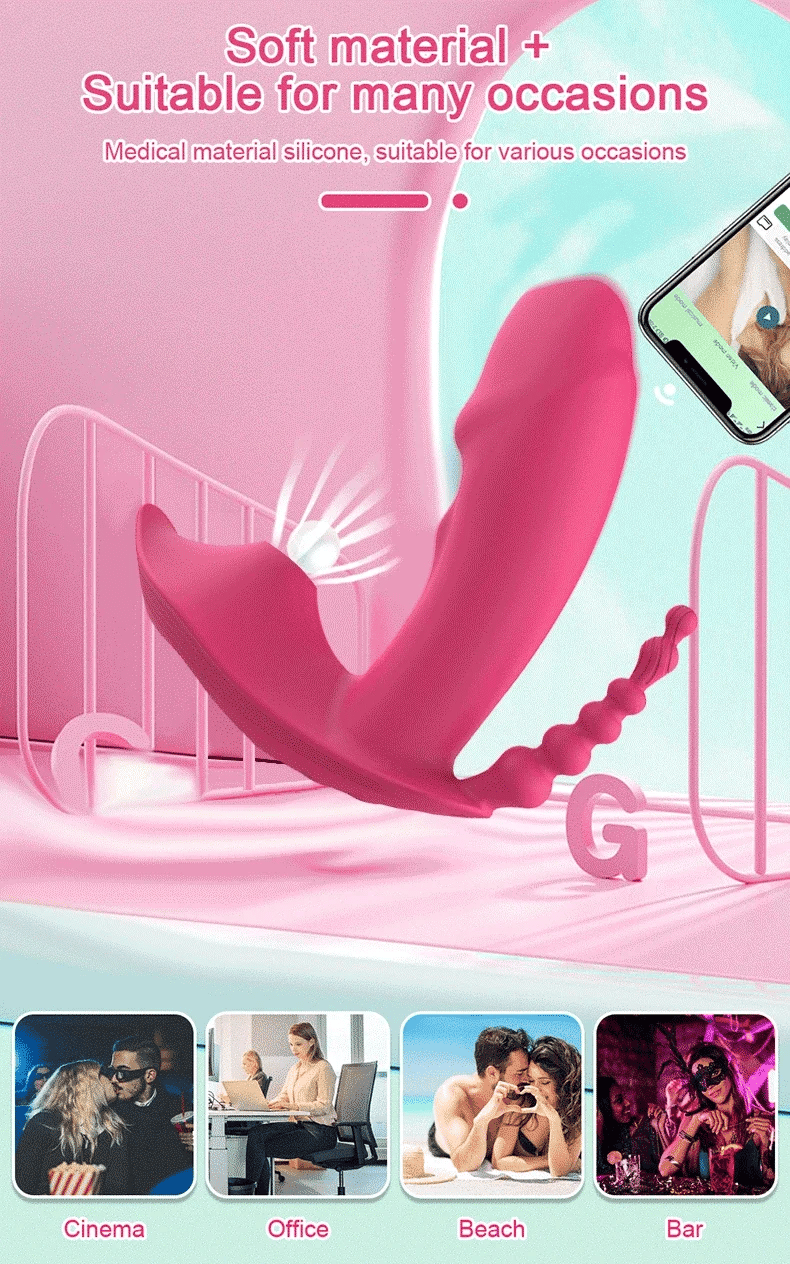 3 - in - 1 Bluetooth APP Controlled Dildo Vibrator with Heating & Vacuum Suction | Vagina, Clitoris Stimulator | Female Masturbator Sex Toy for Women - SinfulX -