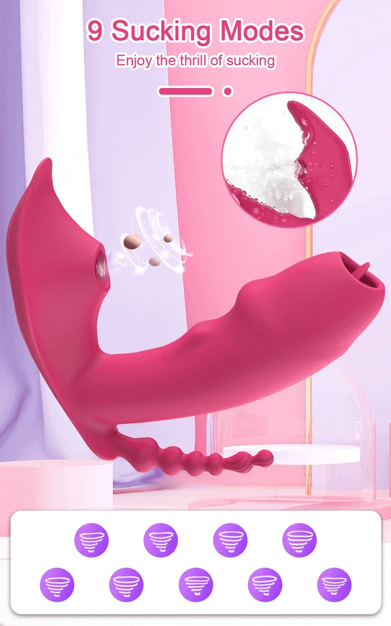 3 - in - 1 Bluetooth APP Controlled Dildo Vibrator with Heating & Vacuum Suction | Vagina, Clitoris Stimulator | Female Masturbator Sex Toy for Women - SinfulX -