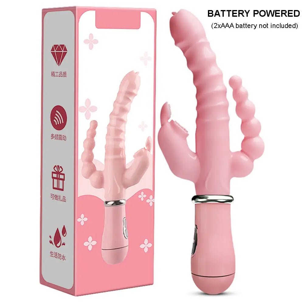 TriFusion 3 - in - 1 Rabbit Tongue Vibrator - SinfulX - Personal Care > Sexual Wellness > G - Spot Vibrator