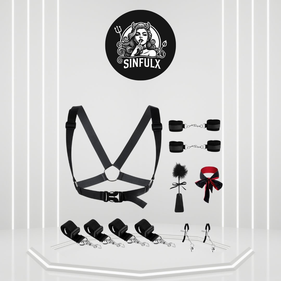 SecureKit 13 - Piece BDSM Bondage Restraints Set - SinfulX