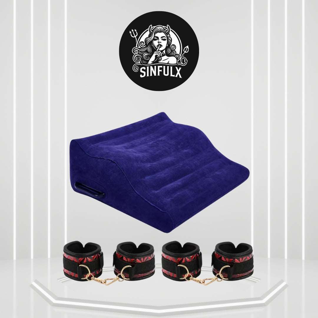 SecurePosition Inflatable Sex Pillow with BDSM Restraints SinfulX SecurePosition Inflatable Sex Pillow with BDSM Restraints SinfulX