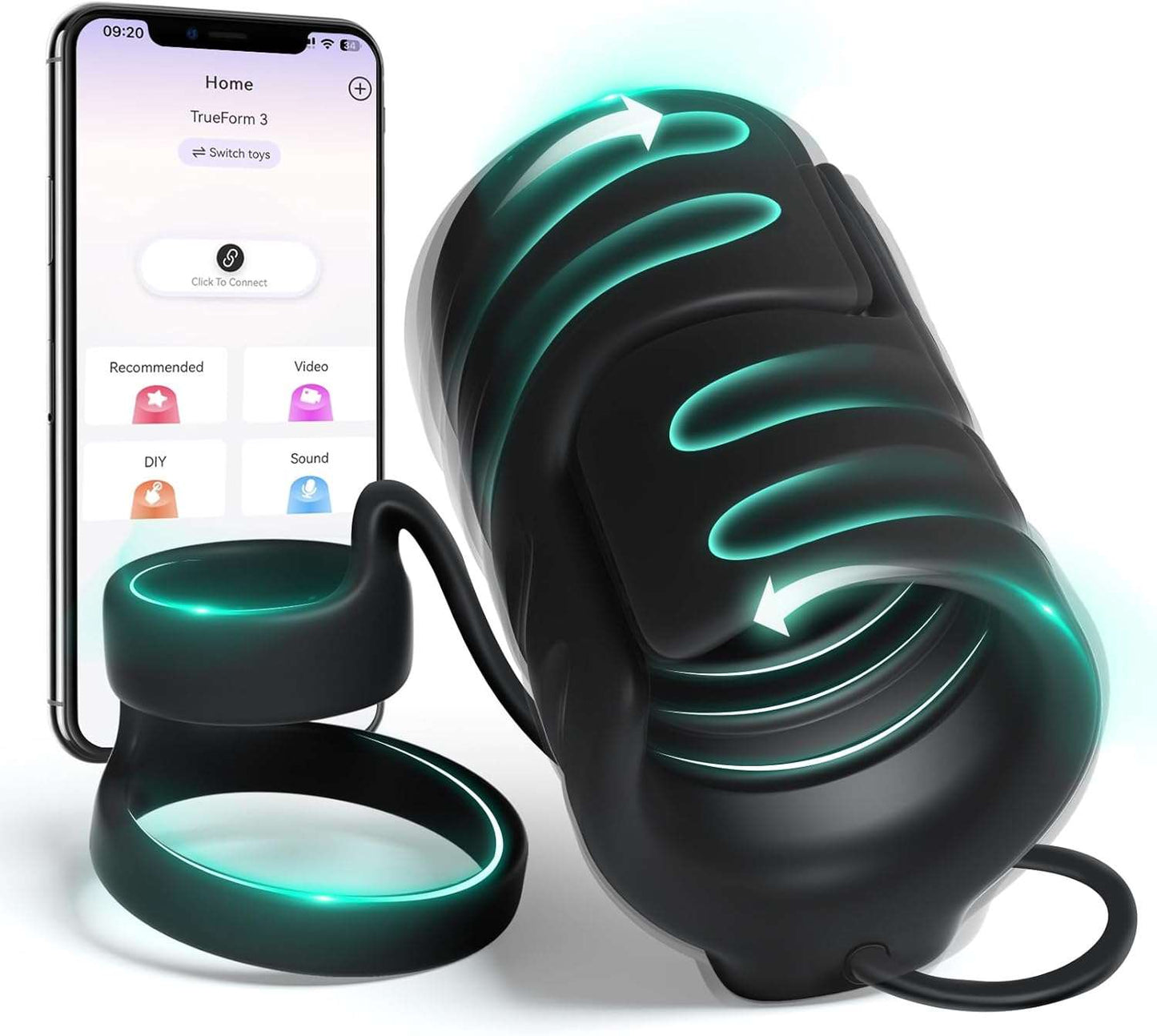 SensationLink Erection Strengthening Male Masturbator Ring - SinfulX