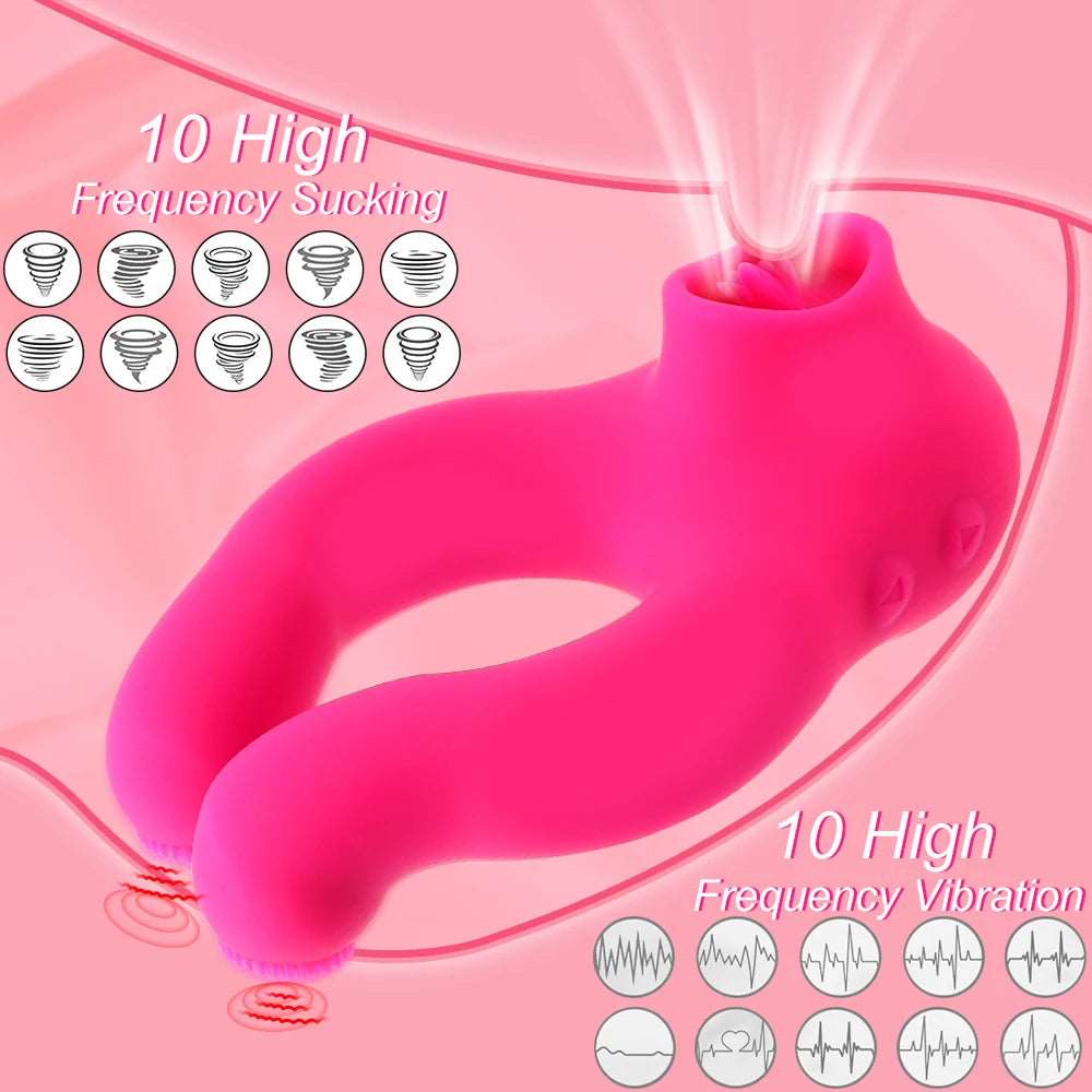SensoryArc High Frequency Suction Clit Cock Vibrator - SinfulXClitoral Stimulator Penis Ring