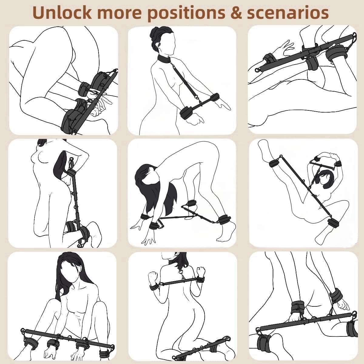 SpreaderControl BDSM Spreader Bar Restraints - SinfulX