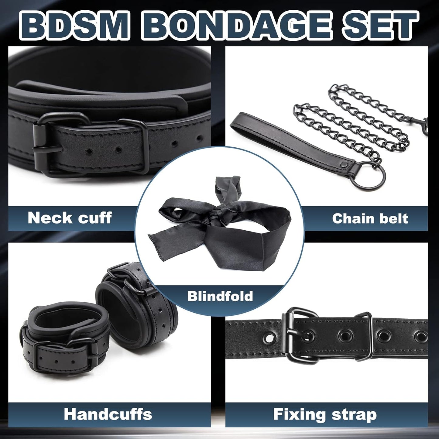 TetheredDesires BDSM Leash & Restraints Set - SinfulX