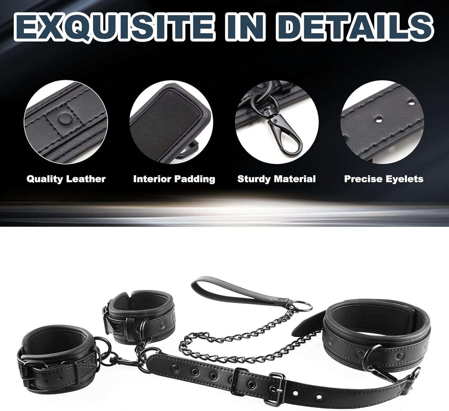 TetheredDesires BDSM Leash & Restraints Set - SinfulX