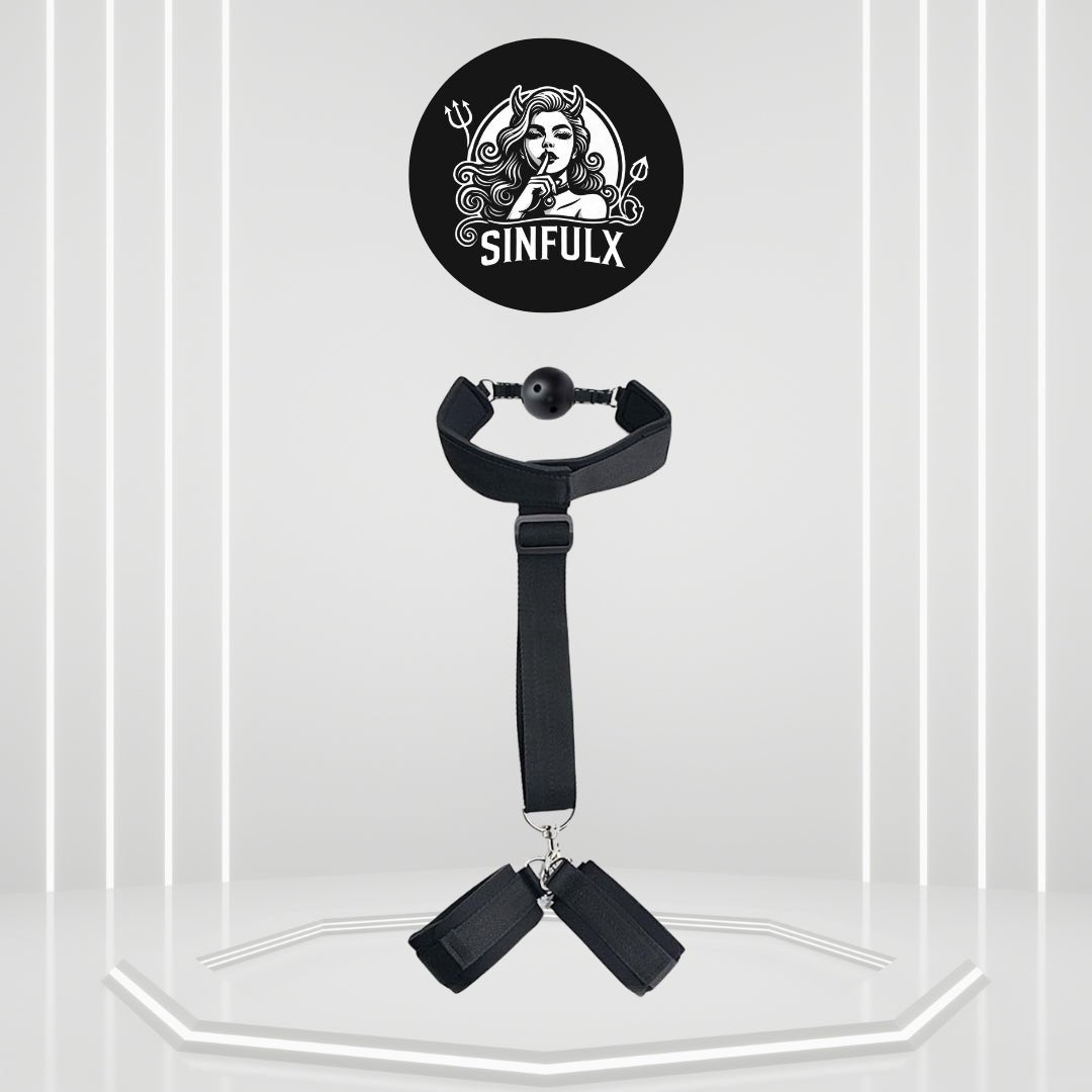 TetheredHarmony BDSM Gag - to - Wrist Bondage Restraints - SinfulX