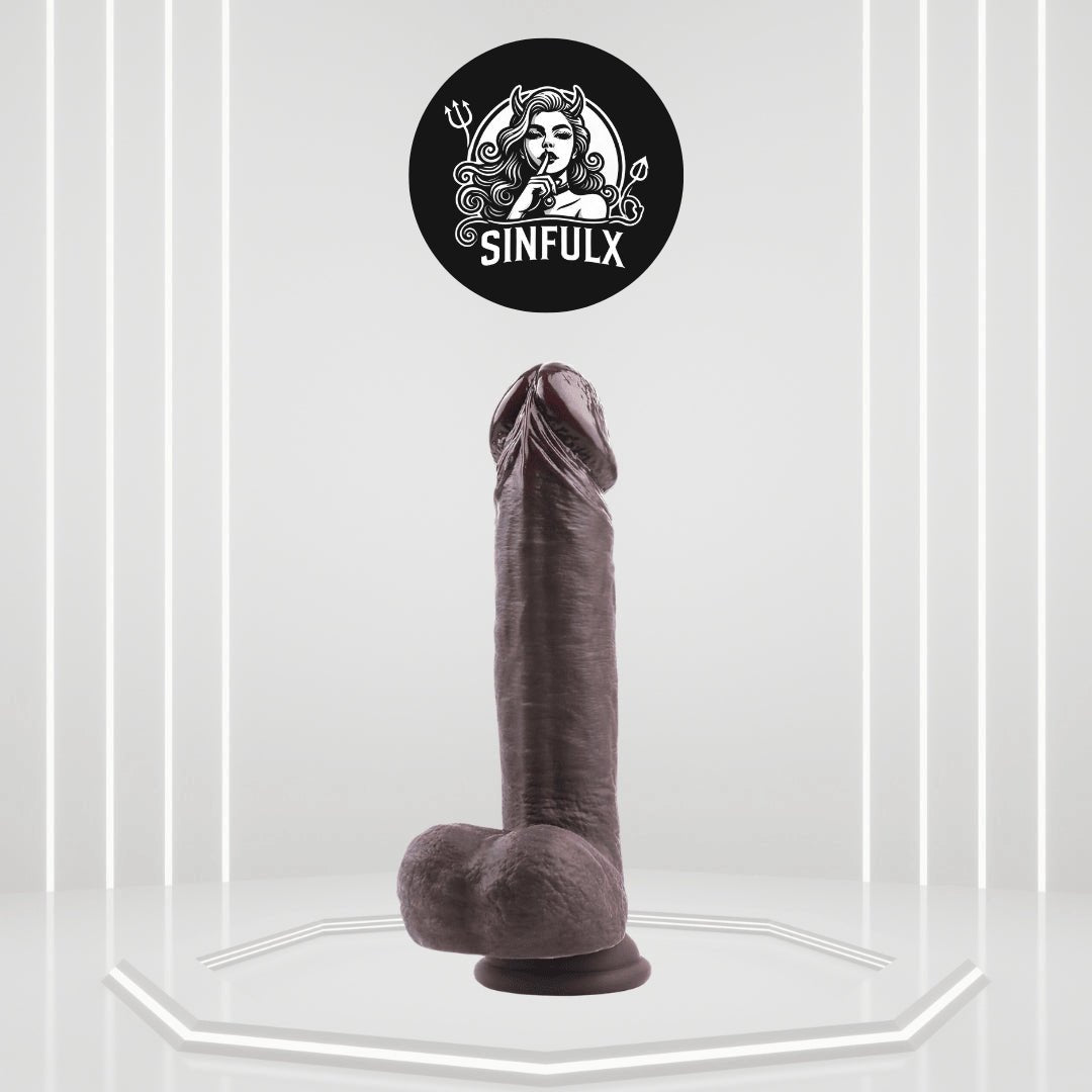ThickForce Ebony Silicone Dildo - SinfulX