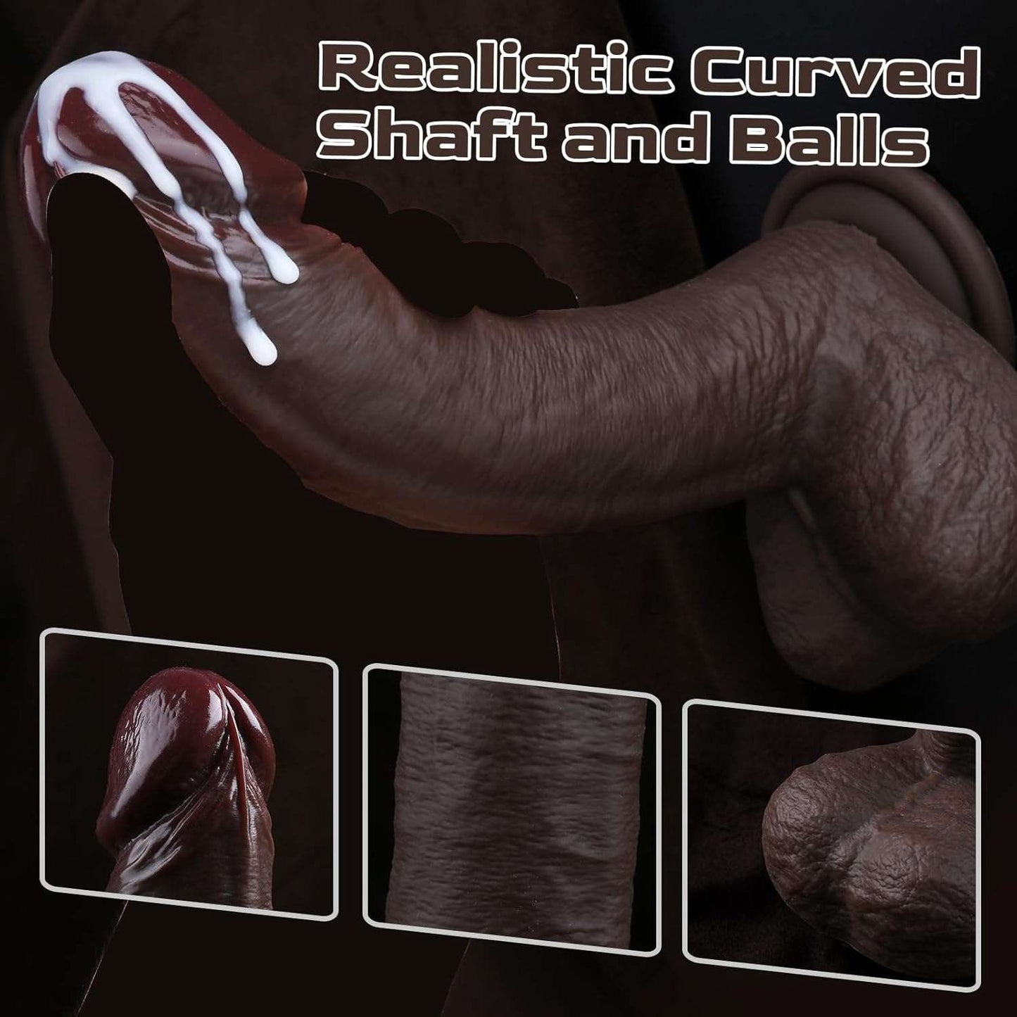ThickForce Ebony Silicone Dildo - SinfulX