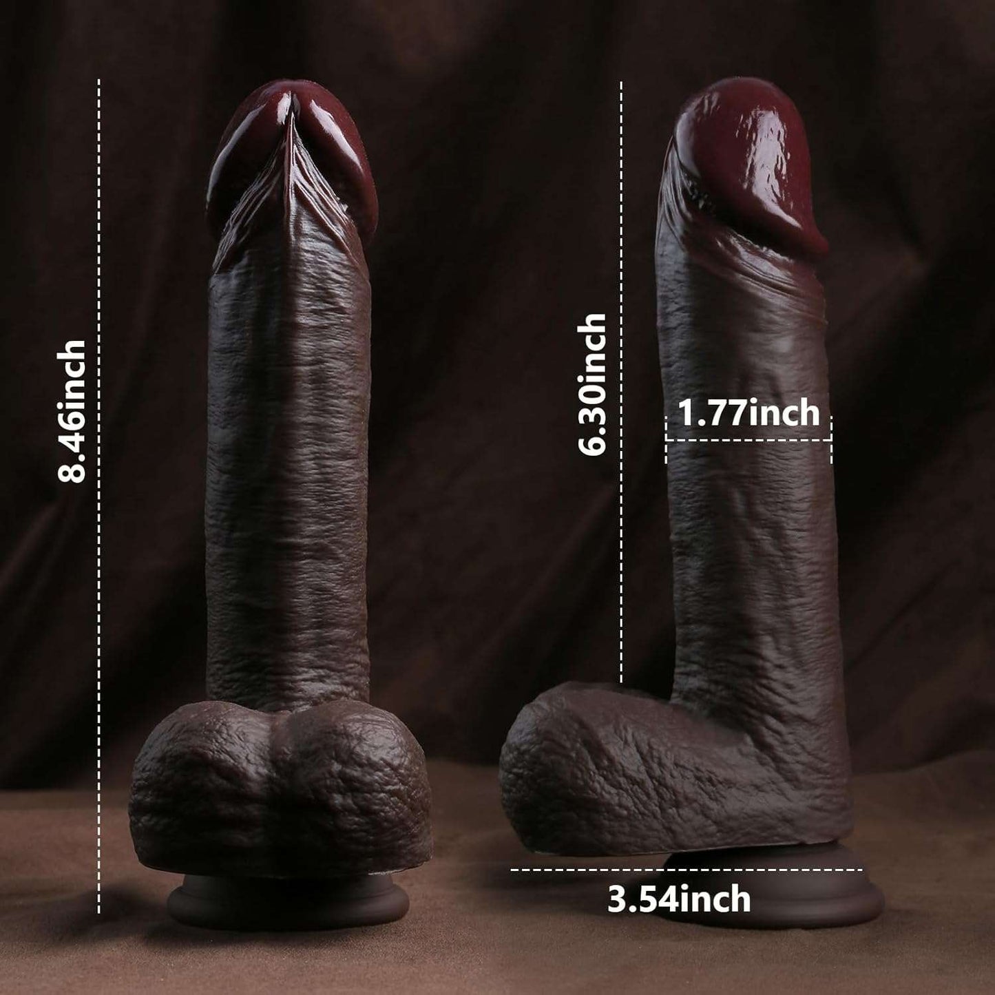 ThickForce Ebony Silicone Dildo - SinfulX