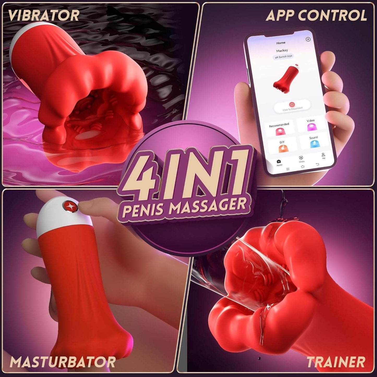 TrainingPulse 4 - IN - 1 Penis Vibrator Trainer - SinfulX