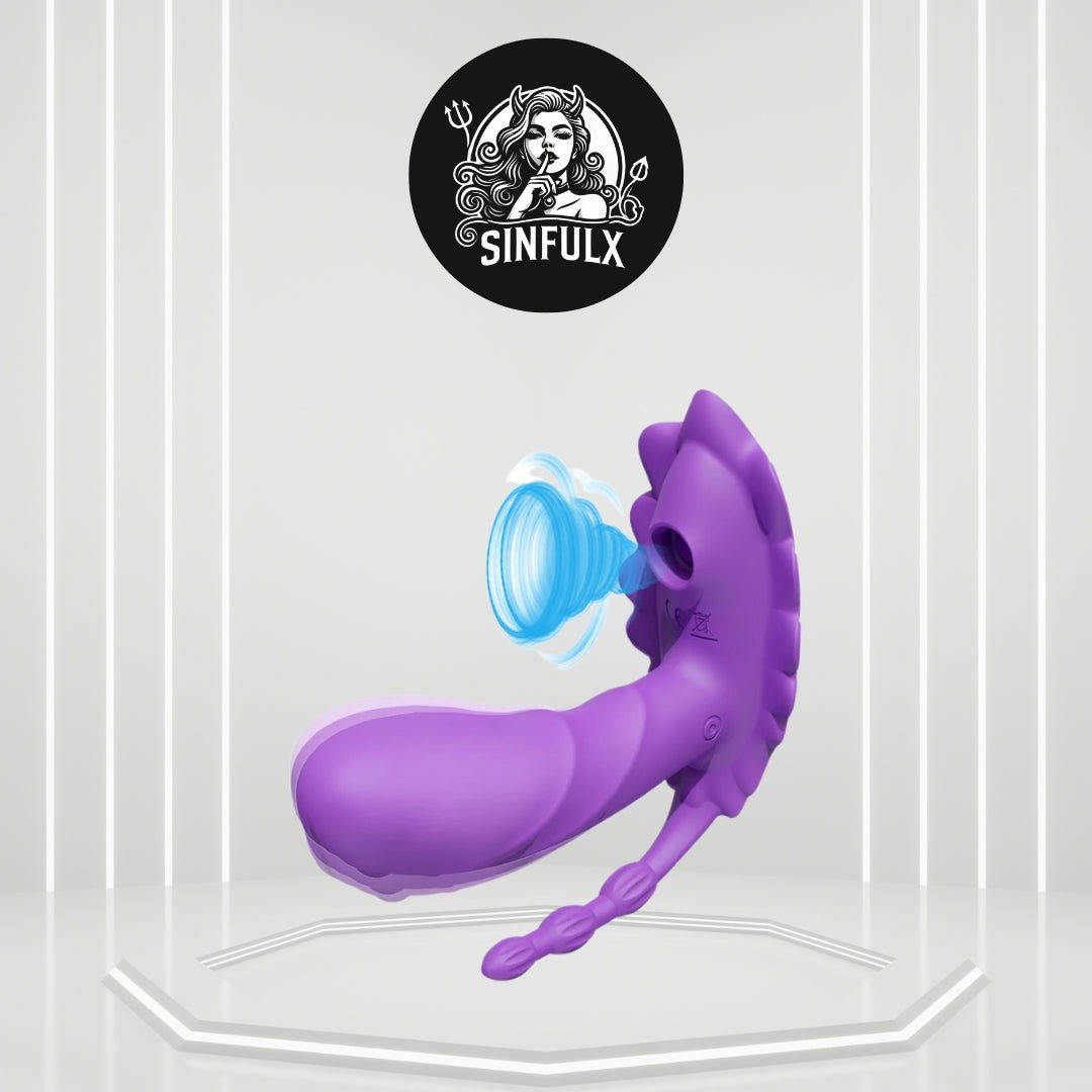 TriplePulse Anal Beads Clit Massage Dildo Vibrator - SinfulXTriple Stimulation Vibrator