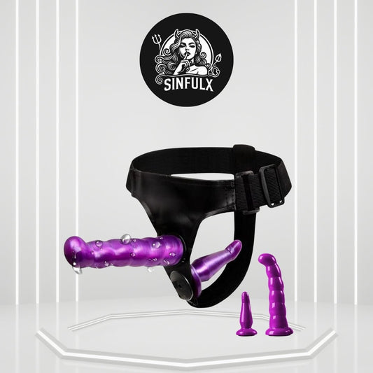 TwiceTheTouch Dual Pleasure Strap - On Pegging Dildo - SinfulX