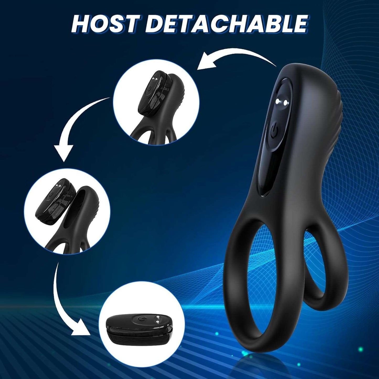 UnityPulse Remote Control Clitoral Stimulator Penis Ring - SinfulX