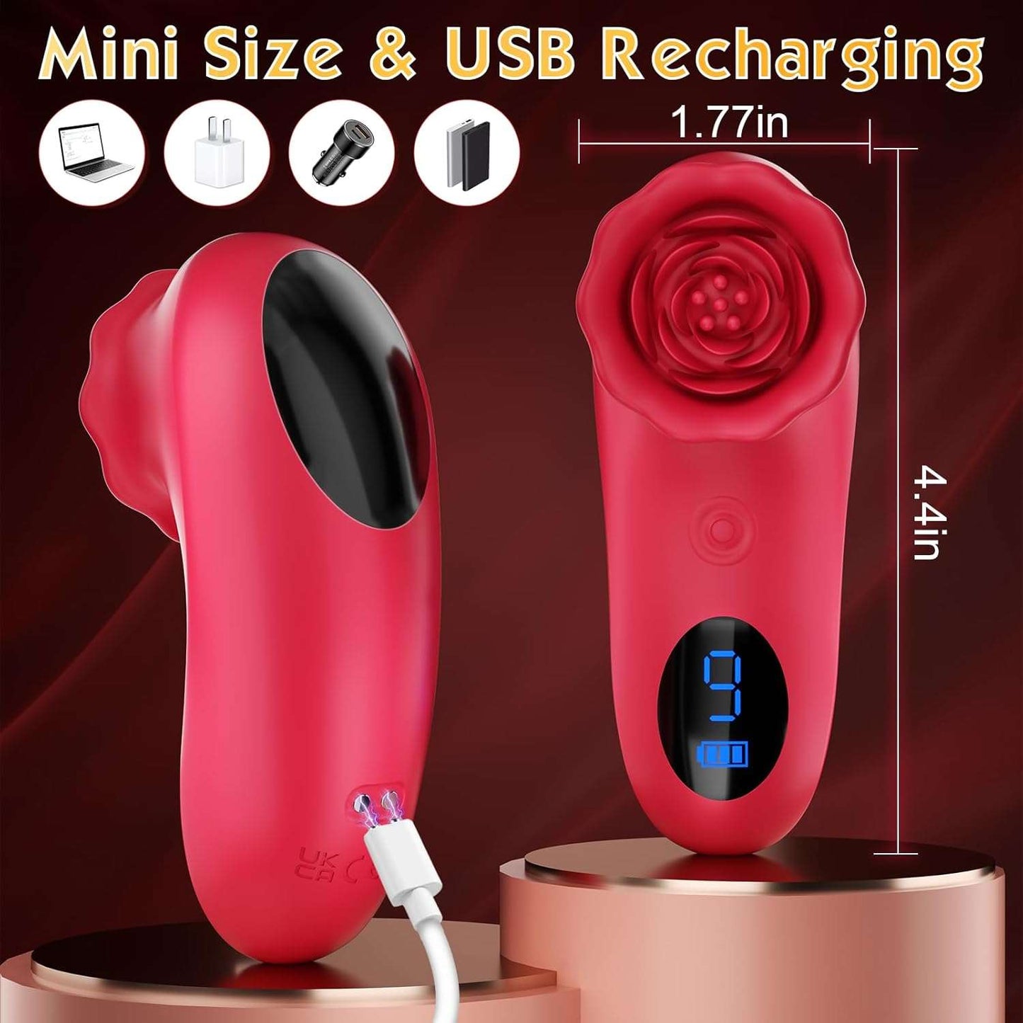 VelvetRose Tapping Sensation Clitoral Stimulation Vibrator - SinfulX