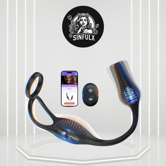 VibrantFusion Powerful Prostate Vibrator Penis Ring - SinfulX