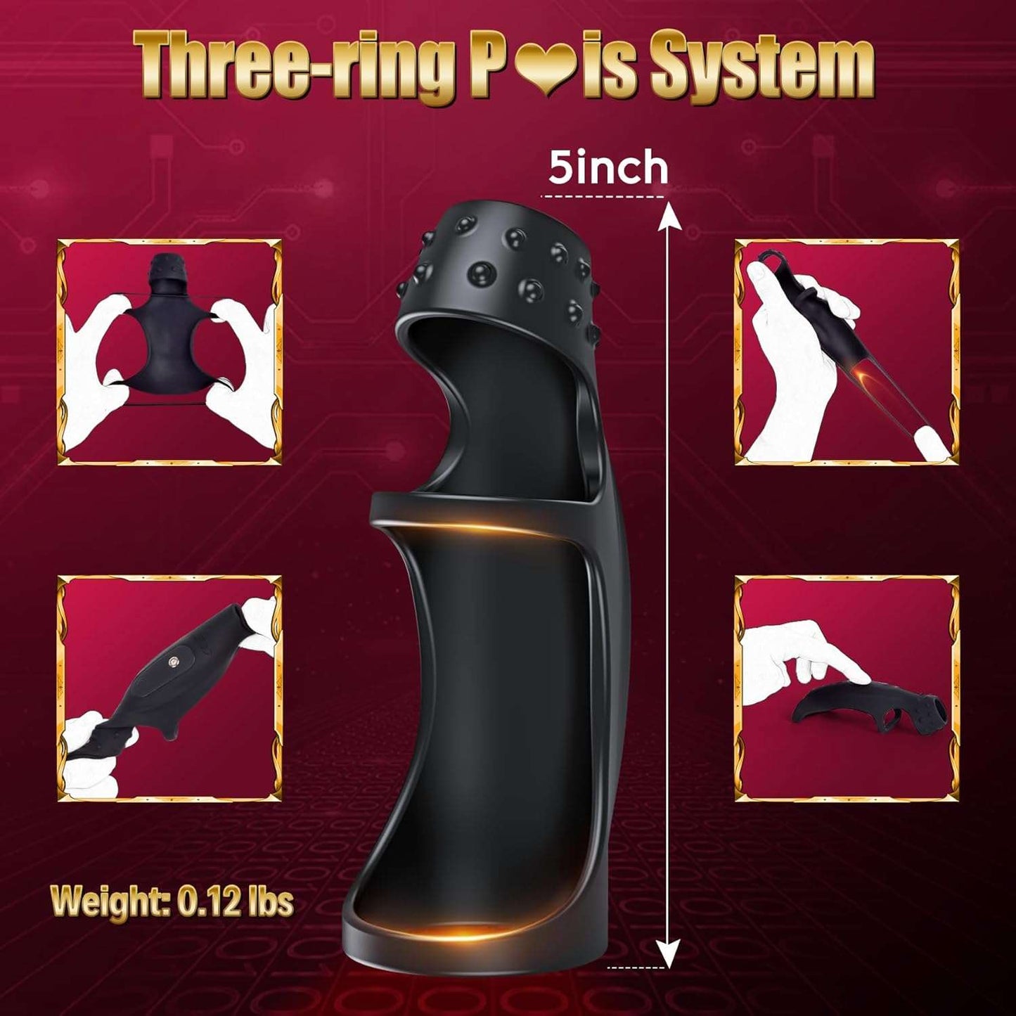 VitalWave Intense Vibrations Penis Ring Sleeve - SinfulX