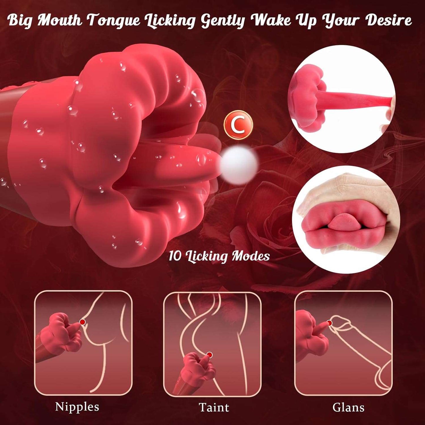 WhisperBreeze Vibrating Rose Clit Stimulator - SinfulX