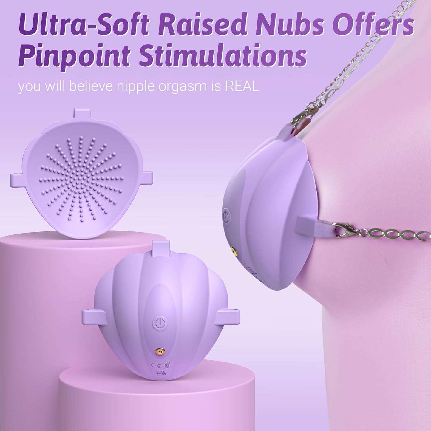 WhisperVibe Wearable App Control Nipple Stimulators - SinfulX