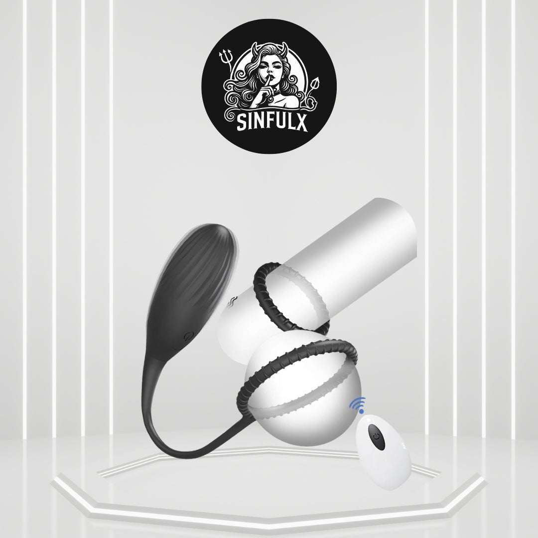 Wireless Prostate Massager Cock Ring with Remote SinfulX Wireless Prostate Massager Cock Ring with Remote SinfulX