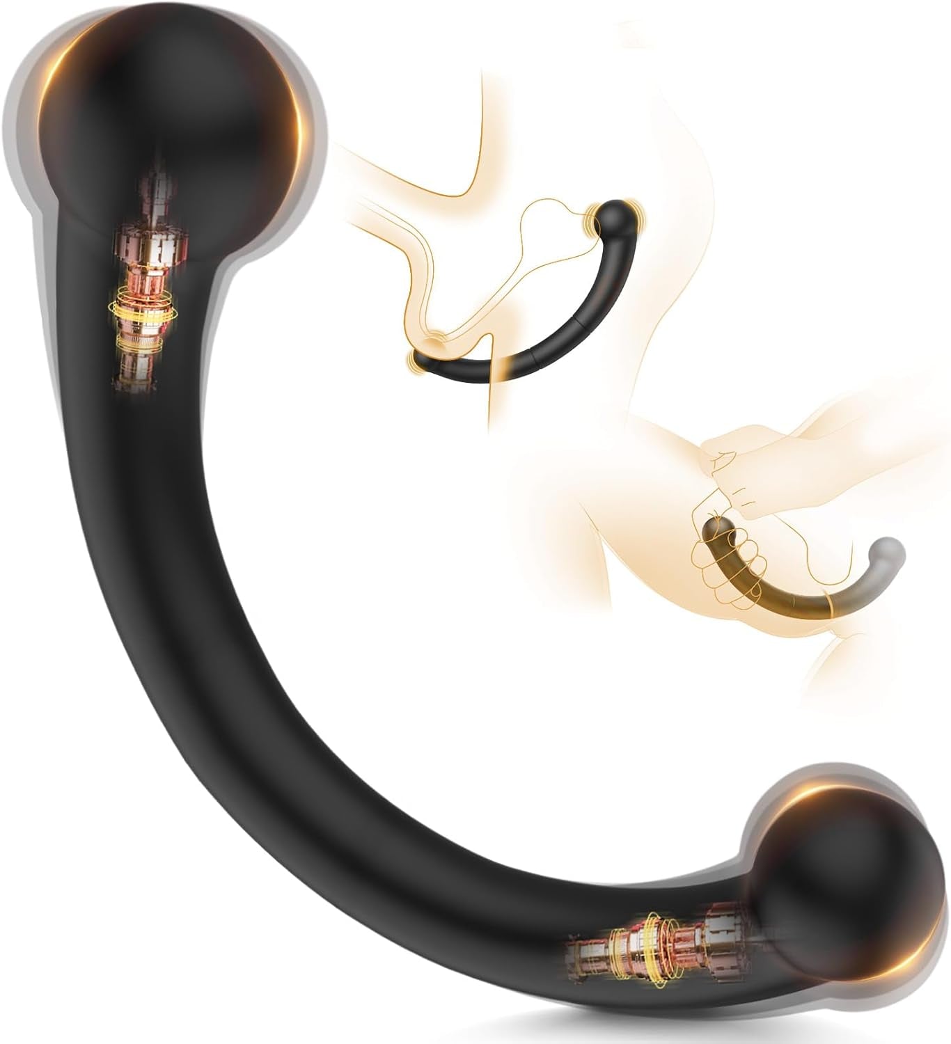 Vibrating Prostate Massager Stick, Butt Plug Adult Anal Toys Male Sex Toys for Men Beginner Experienced User Women Sex Toy with 10 Vibrating Anal Vibrator Plug G Sopt Dildo Wand for Couples - SinfulX -