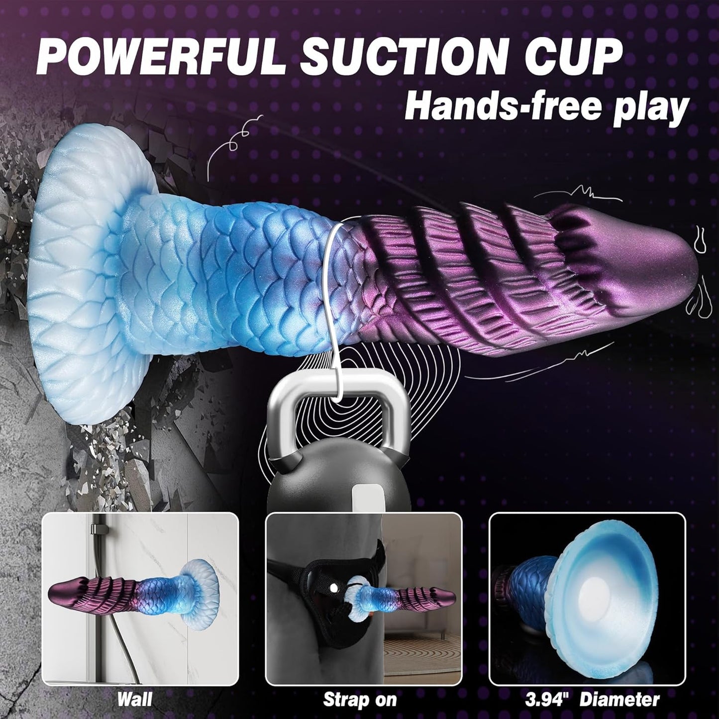 Inflatable Dildo Monster Knot Dildo, Fantasy Inflatable Butt Plug Horse Dildos with Adjustable Thickness, Thick Knotted Anal Dildos with Super Strong Suction Cup, Adult Sex Toys for Women Men - SinfulX -