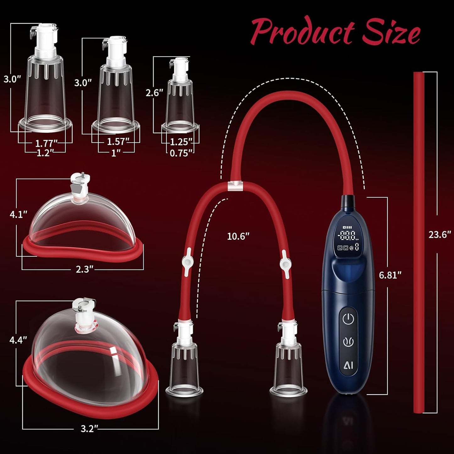VelatriX Electric Pussy Pump 8 Cup Kit - SinfulX - Personal Care > Sexual Wellness > Pussy Pump