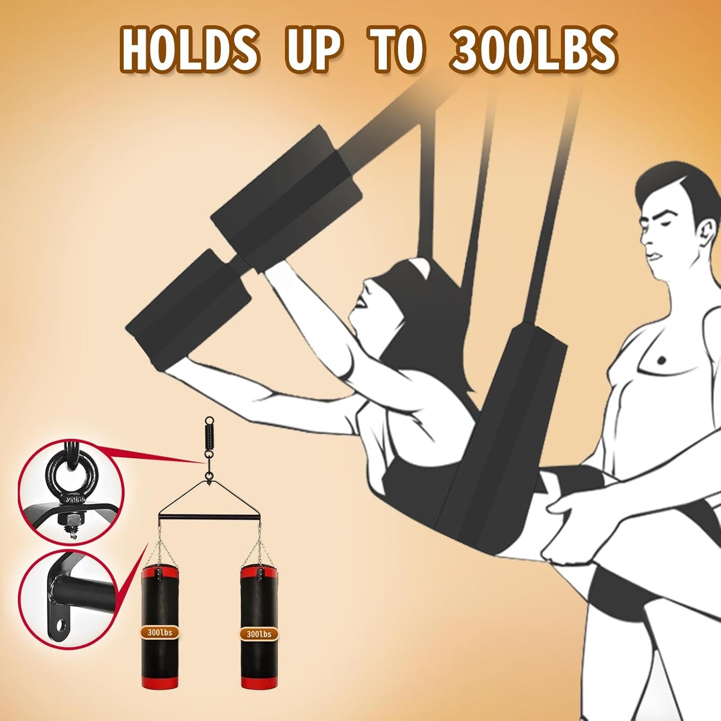SpireX Spinning Ceiling Sex Swing 300lb Kit - SinfulX - Personal Care > Sexual Wellness > Sex Swing