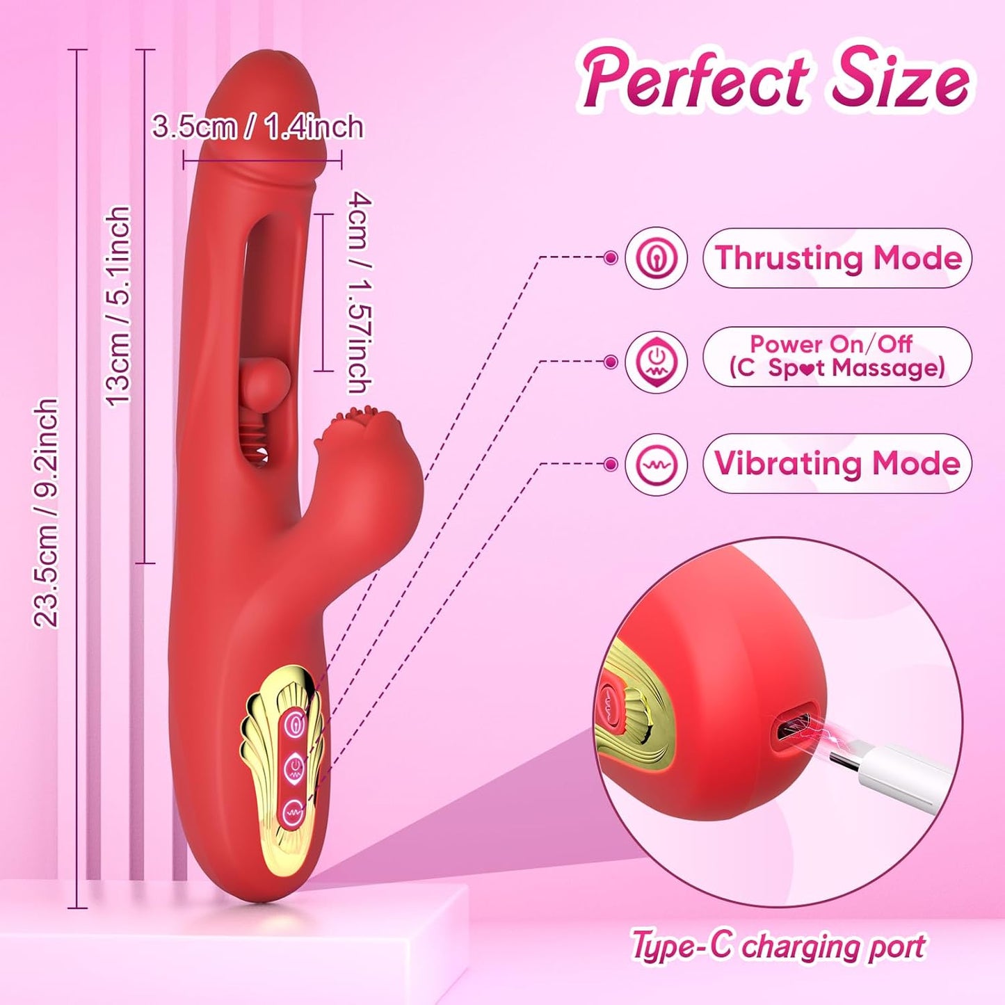 AvenraCore Thrusting Licking Brush G - Spot Vibrator 3 - in - 1 10 Modes - SinfulX - Personal Care > Sexual Wellness > Tongue Vibrator