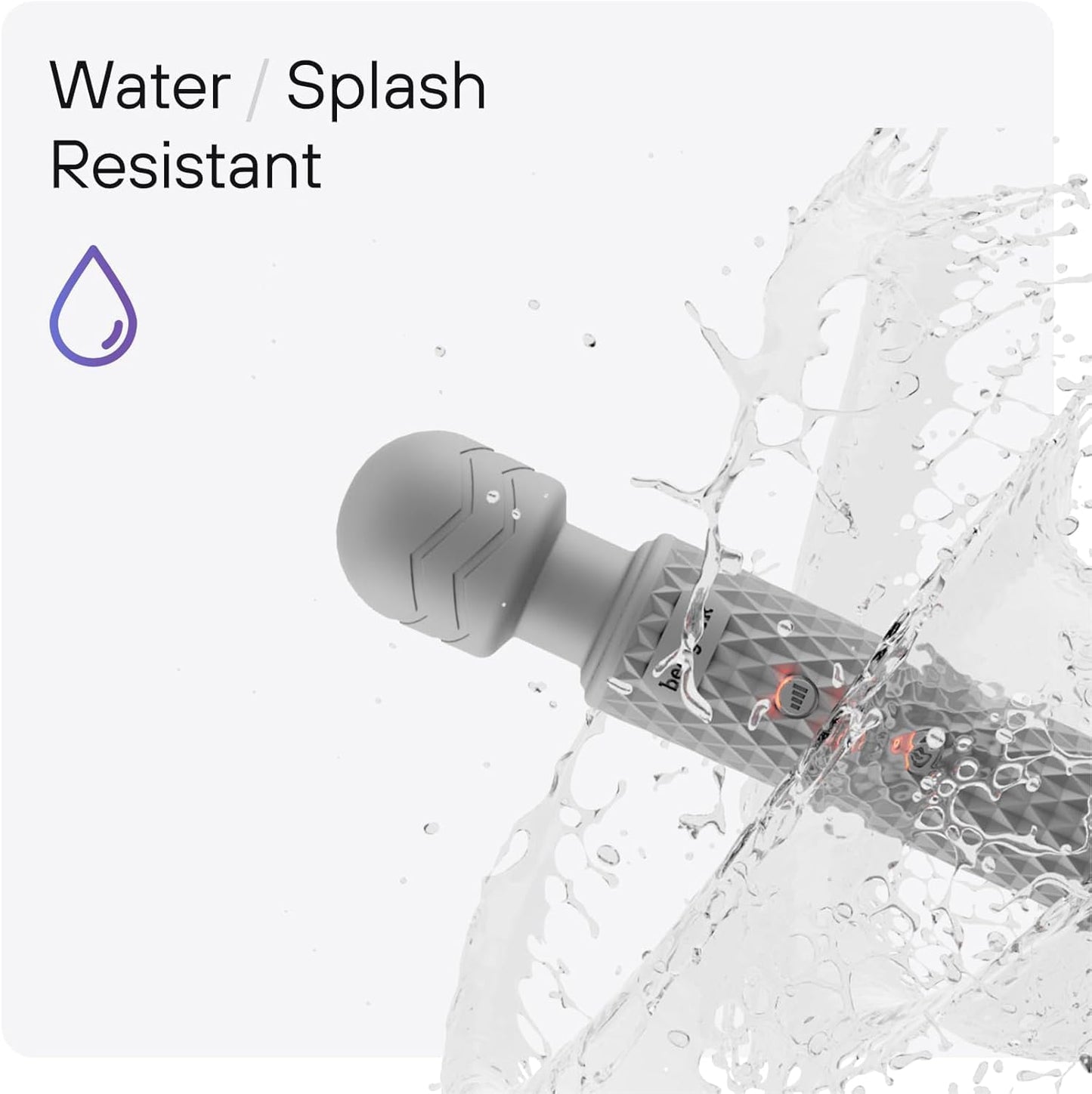 PrismWave Wand Vibrator 20 Patterns 8 Speeds Rechargeable - SinfulX - Personal Care > Sexual Wellness > Wand Vibrator