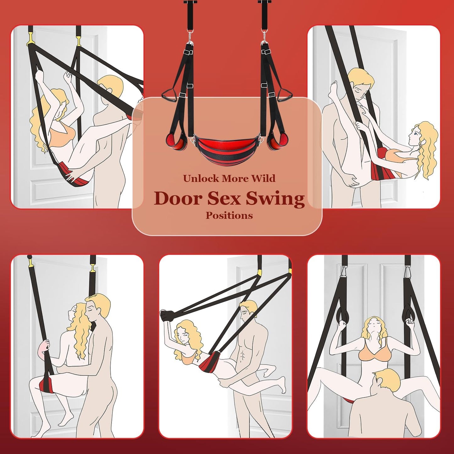 AerialyX 2 - in - 1 Door Sex Swing Large Cushion - SinfulX - Personal Care > Sexual Wellness > Sex Swing