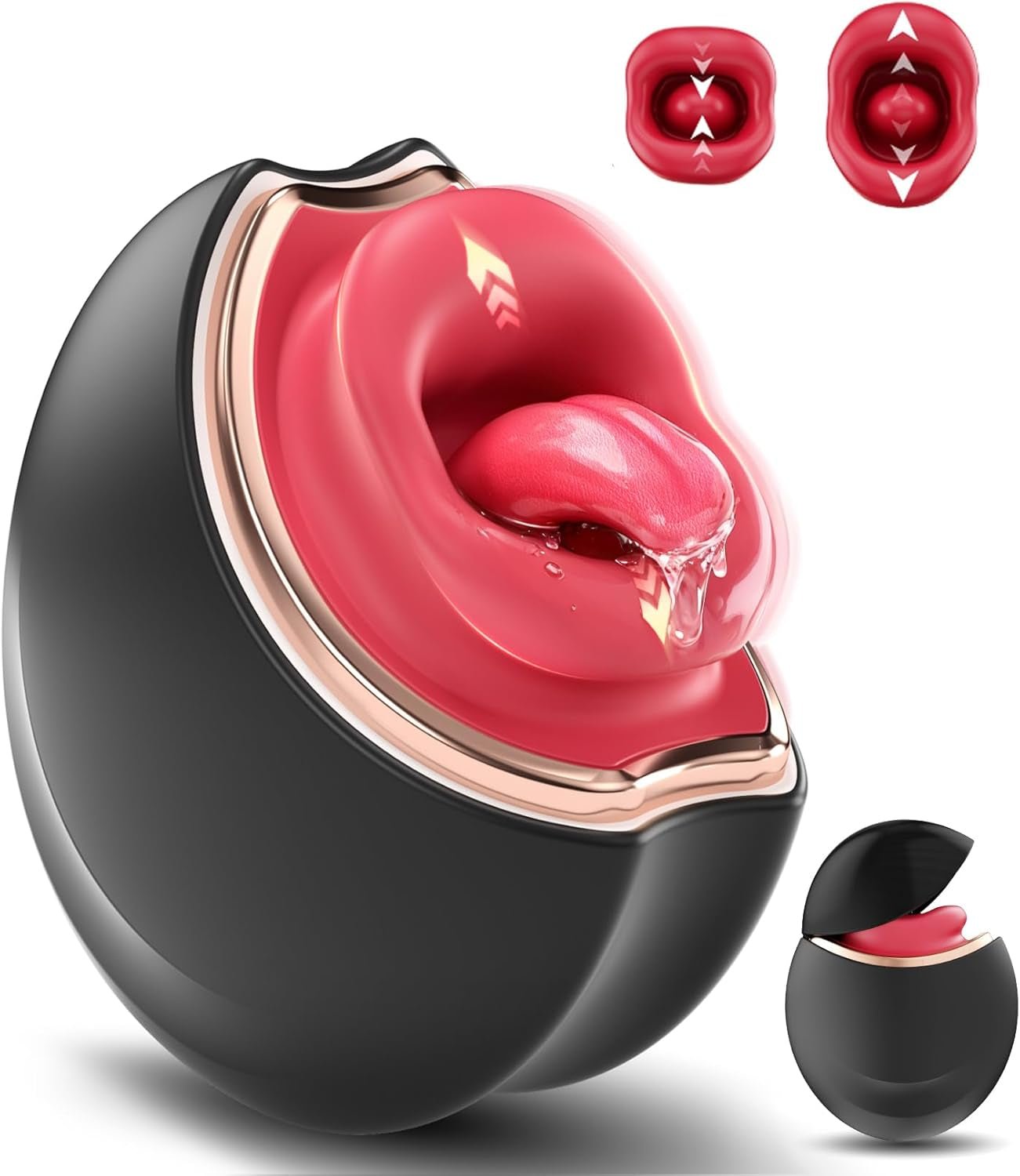 ElyraLuxe Rose Tongue Vibrator 3 - in - 1 10 Modes Clit Toy - SinfulX - Personal Care > Sexual Wellness > Tongue Vibrator