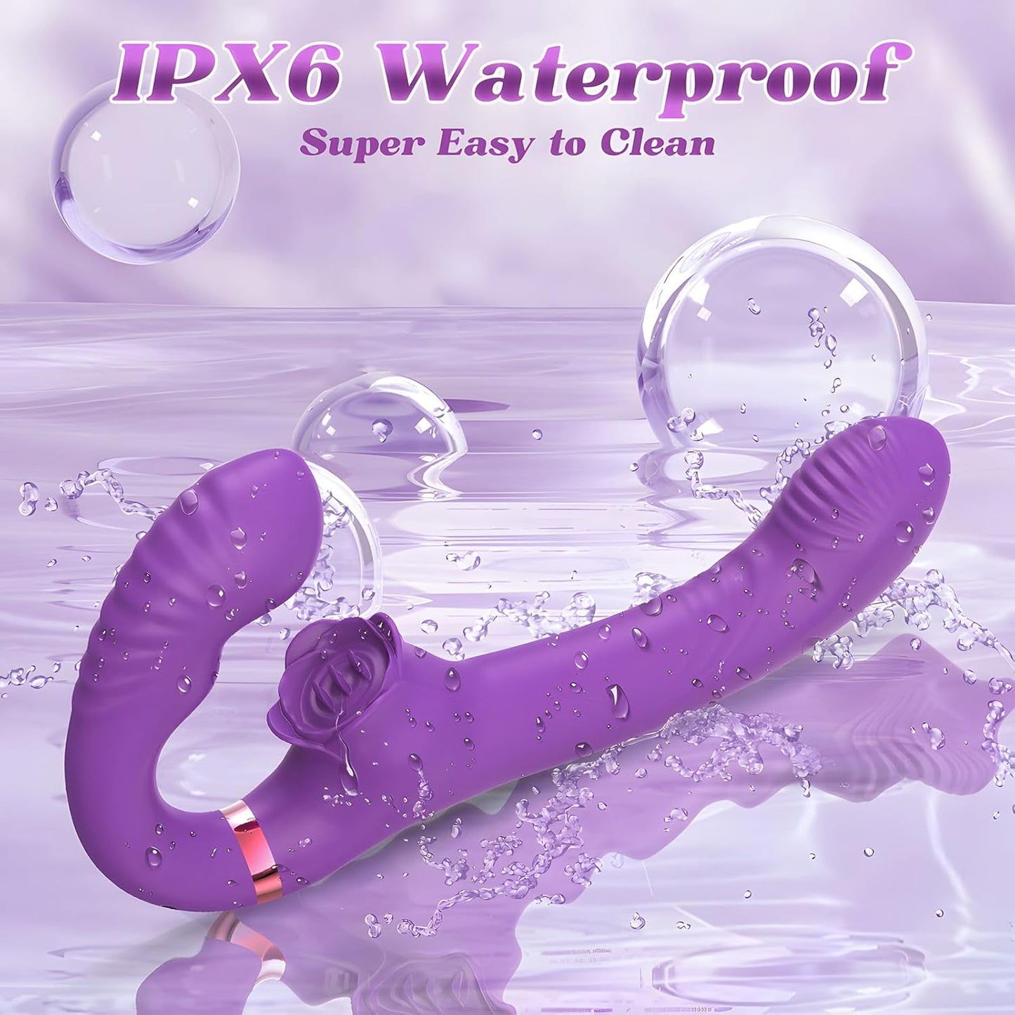 VeloraSync Strapless Strap On Double Ended Vibrator - SinfulX - Personal Care > Sexual Wellness > Strapless Strap - On