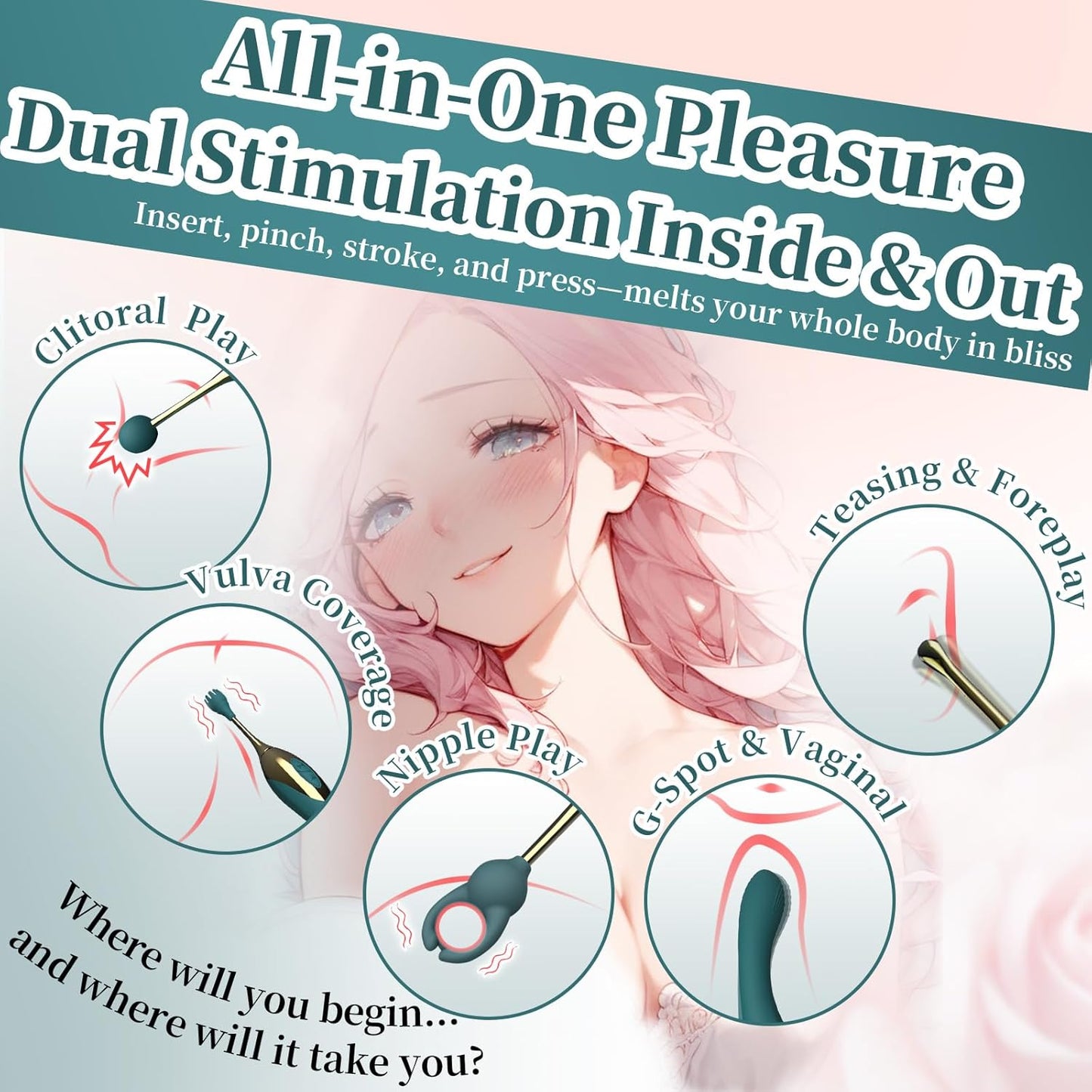 3 Seconds to Squirt - Clitoral Vibrator Sex Toys for Women Female Squirting Vibrators Clit G - Spot Dildo Nipple Stimulator Anal Vibe - High Frequency Personal Massager Wand Adult Sensory (Royal Green) - SinfulX -