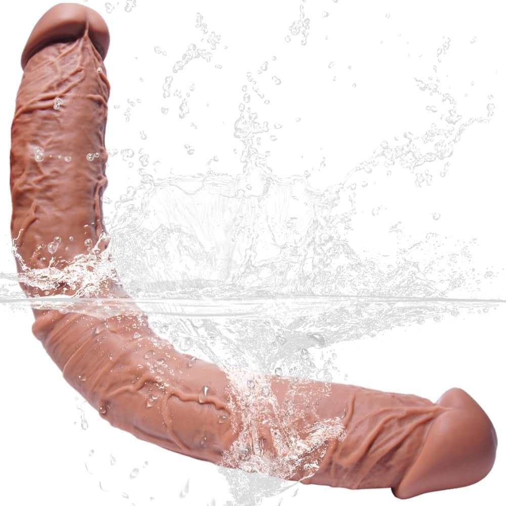 20.5*2.2" Huge Double Ended Thick Dildo for Women, Extra Large Silicone Anal - Vaginal Realistic Dildo, Flexible, Giant and Long Double Sided Realistic Glans, Suitable for Couples Lesbian and Gay Games - SinfulX -
