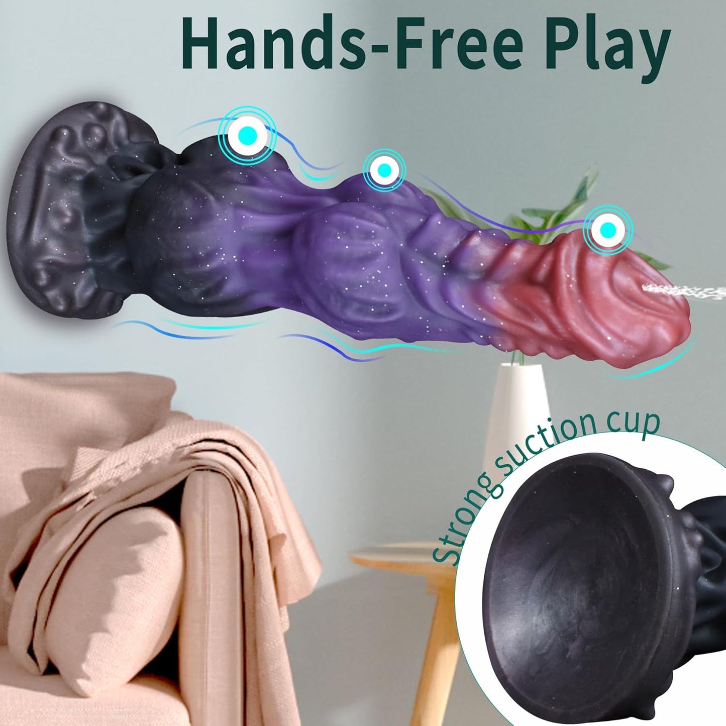 9.6" Monster Dildo Fantasy Squirting Dildo with 2 Big Knots, Dragon Horse Dildos Dog Dildos Knotted Ejaculating Toy with Strong Suction Cup, Adult Toys for Women Men - SinfulX -