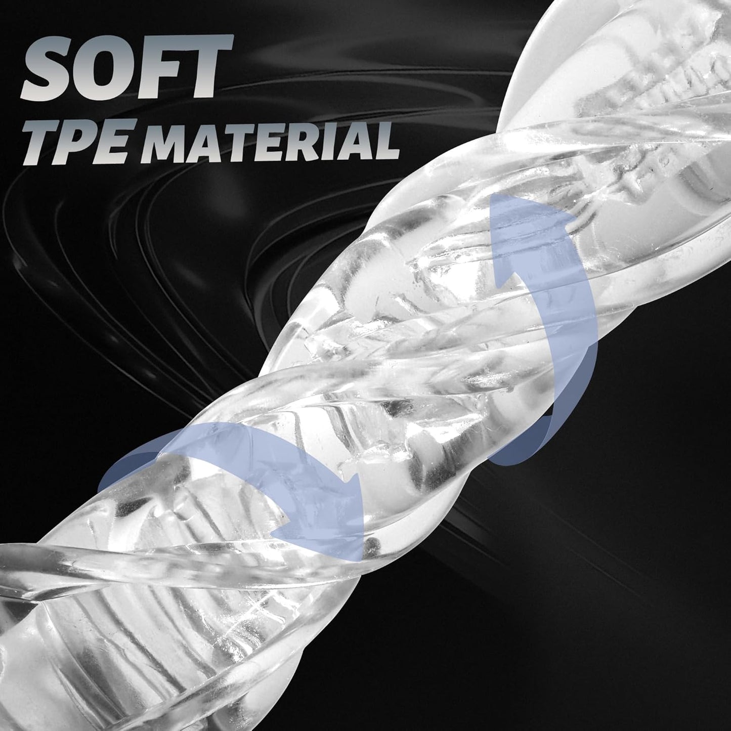 Clear Male Masturbator Sex Toys for Men, Dual Entry Pocket Pussy with 3D Texture Oral & Vagina, Manual Sucking Stroker Blowjob Toy for Penis Training, Adult Toy for Men Masturbation - SinfulX -