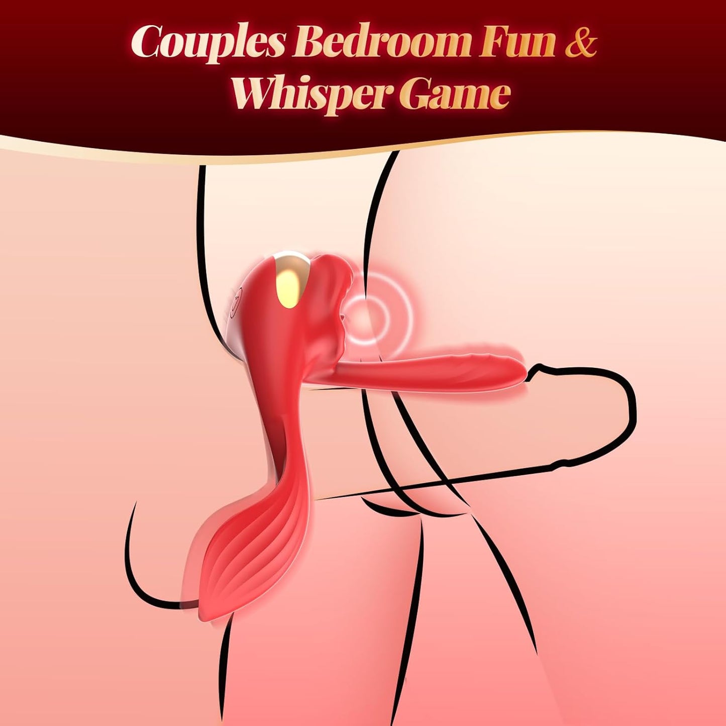QuadWave 4 Motor Cock Ring Clit Stimulator 7 Modes Silicone - SinfulX - Personal Care > Sexual Wellness > Couples Cock Ring