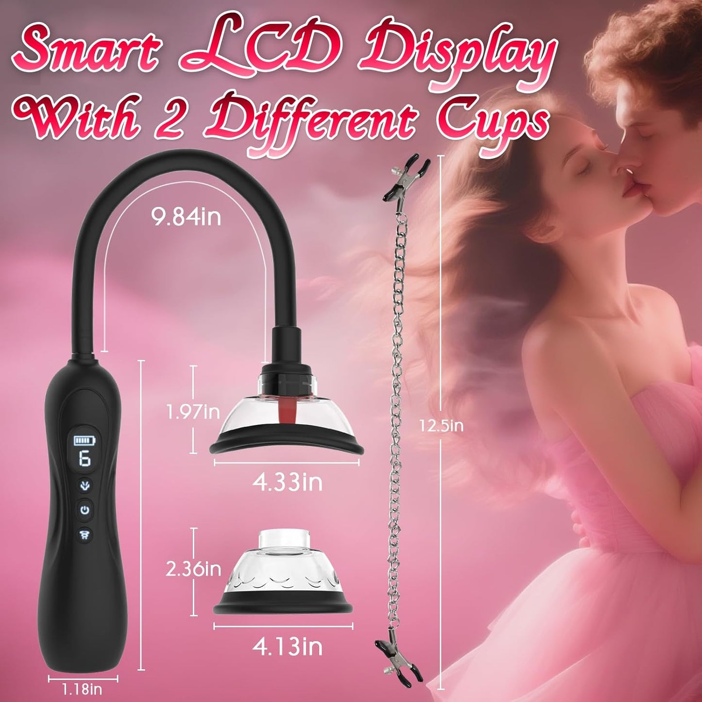 LuxePulse Electric Pussy Pump 6 Suction 9 Modes - SinfulX - Personal Care > Sexual Wellness > Pussy Pump