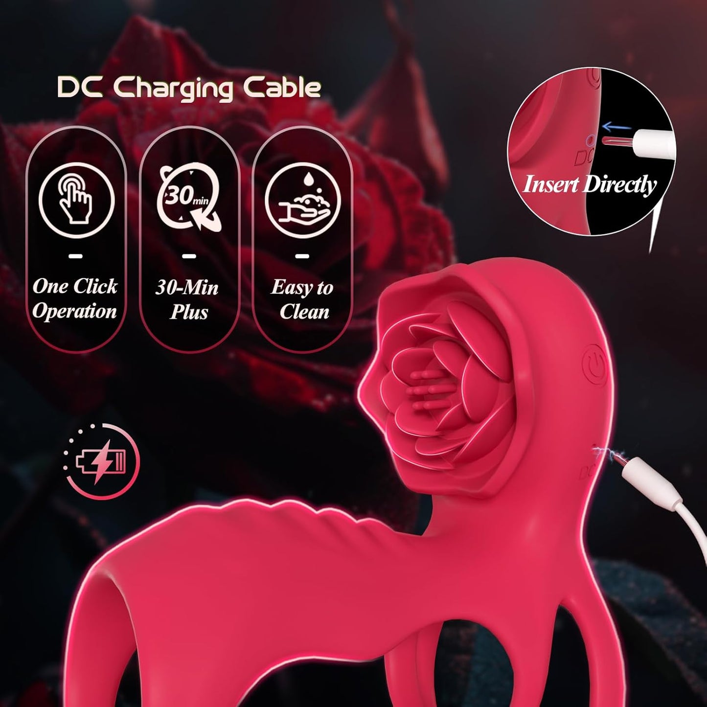 TriLock Cock Ring Extender Clit G - Spot Vibrator 9 Modes - SinfulX - Personal Care > Sexual Wellness > Couples Cock Ring