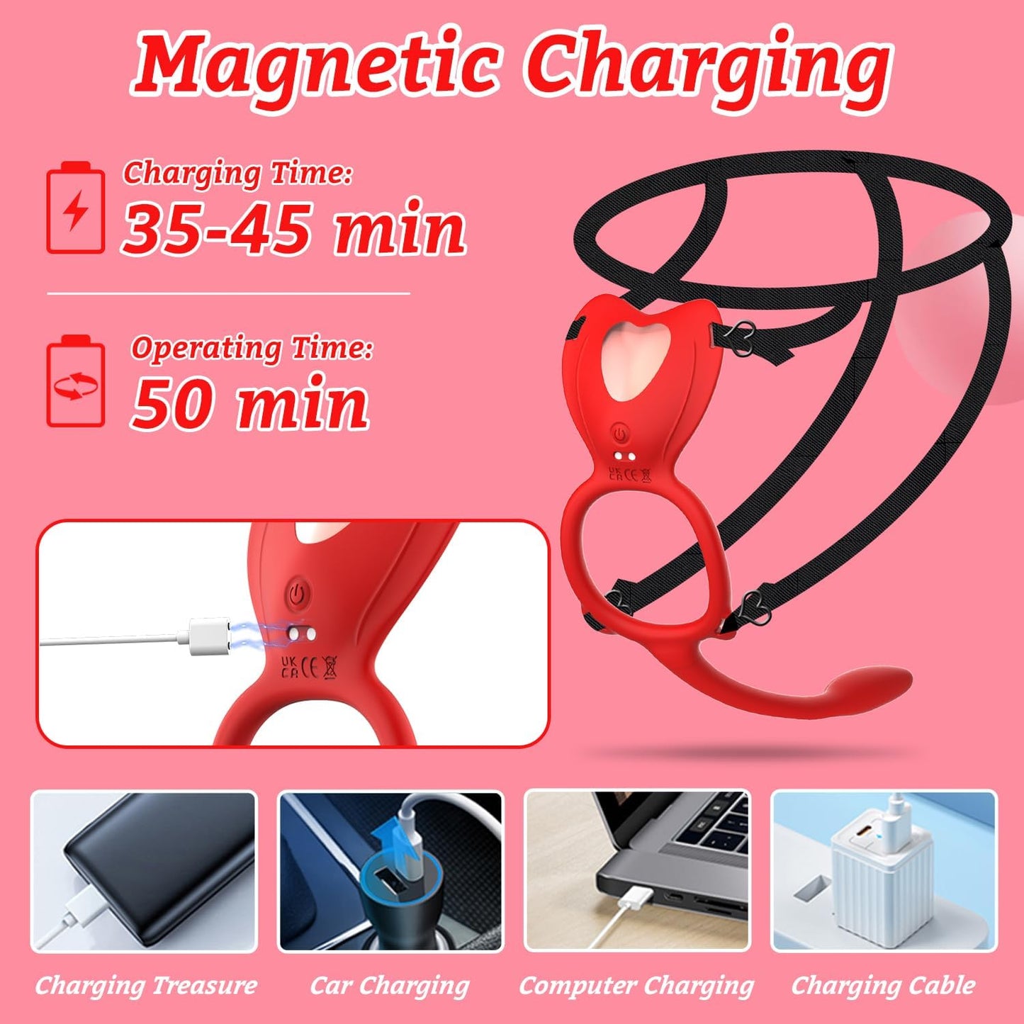 TriWear 3 - in - 1 Wearable Cock Ring Anal Plug 9 Modes - SinfulX - Personal Care > Sexual Wellness > Couples Cock Ring