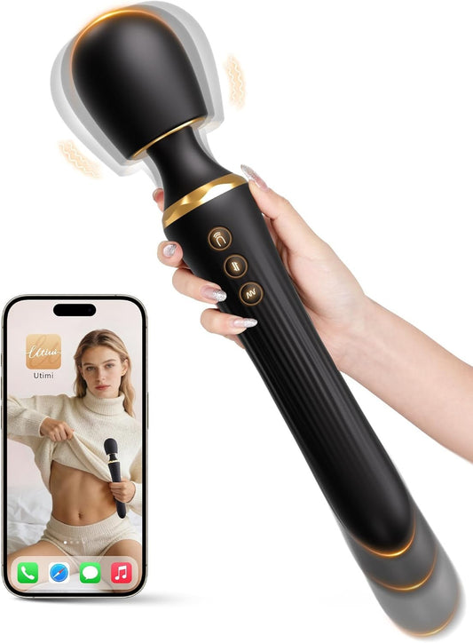 DualNova App Control Thrusting Wand Vibrator Dual Motor - SinfulX - Personal Care > Sexual Wellness > Wand Vibrator